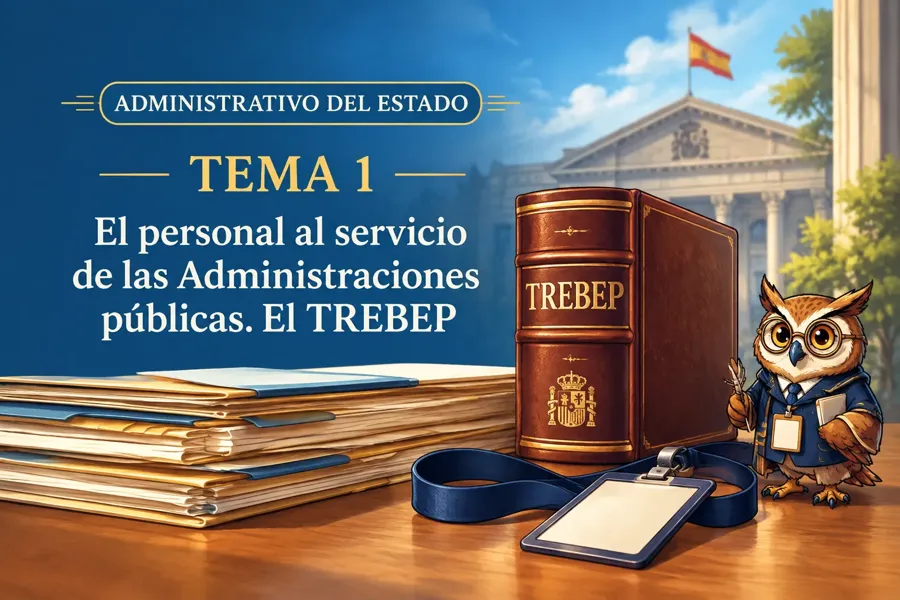 Portada del tema El personal al servicio de las Administraciones públicas. El TREBEP, con Lexi